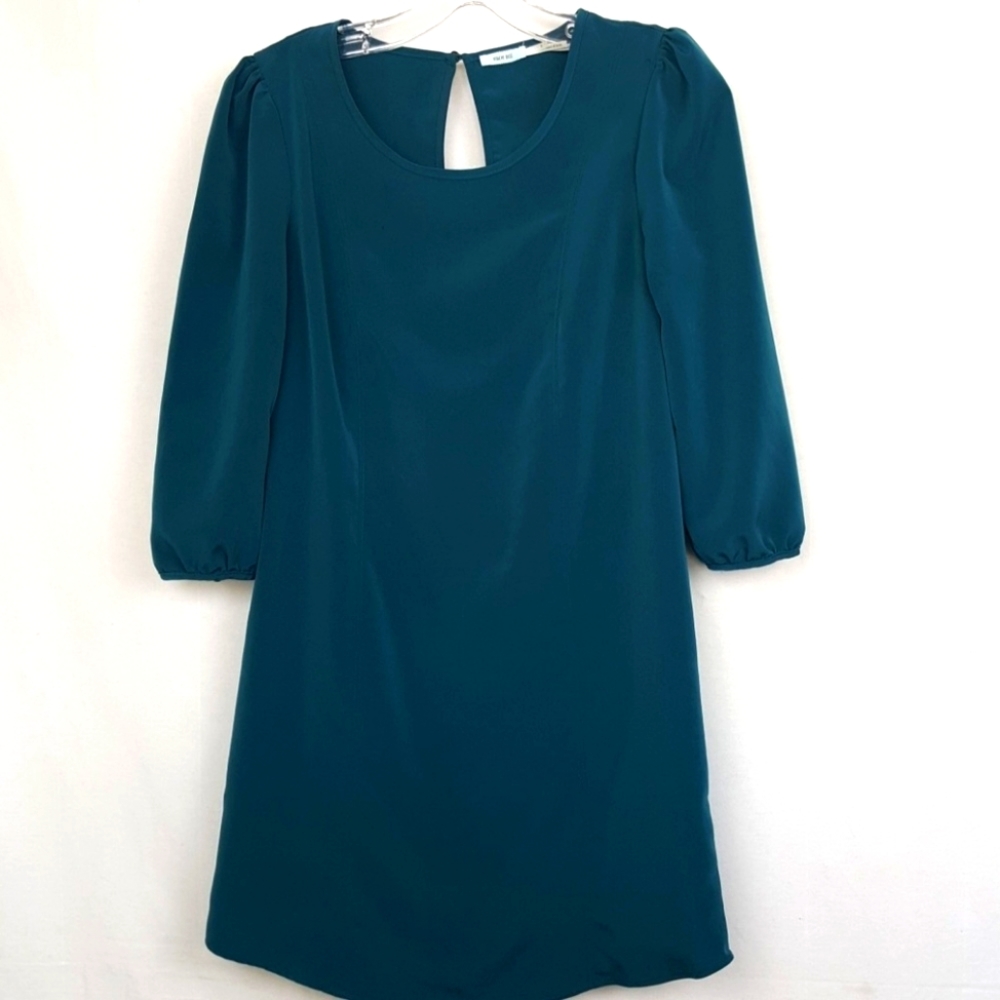 Kimchi Blue Turquoise 3/4 Sleeve Shift Dress Sz S